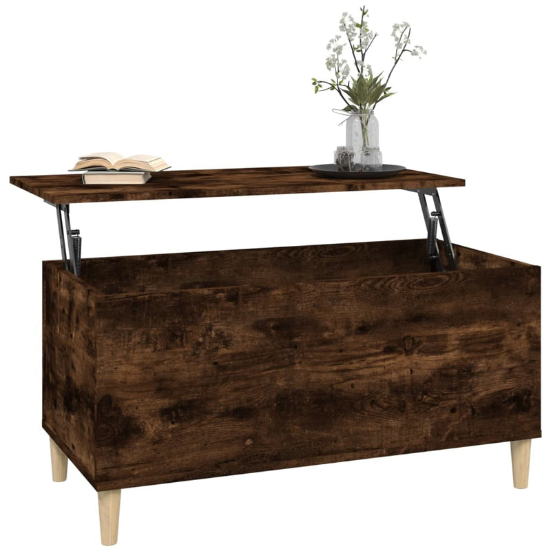 Coffee Table Smoked Oak 90x44.5x45 cm Engineered Wood Payday Deals