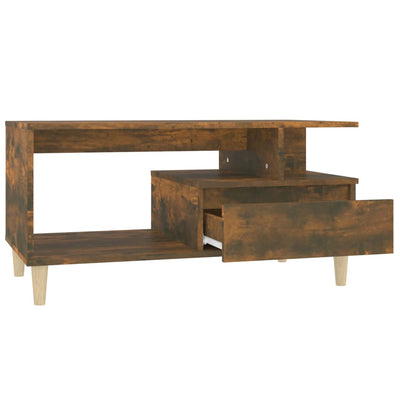 Coffee Table Smoked Oak 90x49x45 cm Engineered Wood Payday Deals