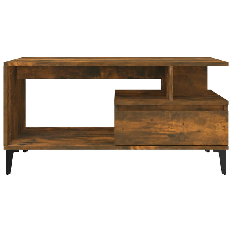 Coffee Table  Smoked Oak 90x49x45 cm Engineered Wood Payday Deals