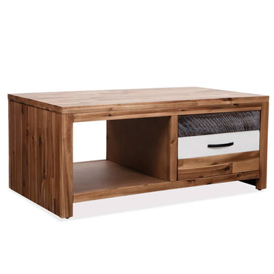 Coffee Table Solid Acacia Wood 90x50x37.5 cm Payday Deals