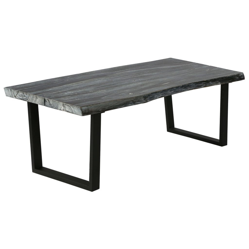 Coffee Table Solid Mindi Wood 102x56x41 cm Grey Payday Deals