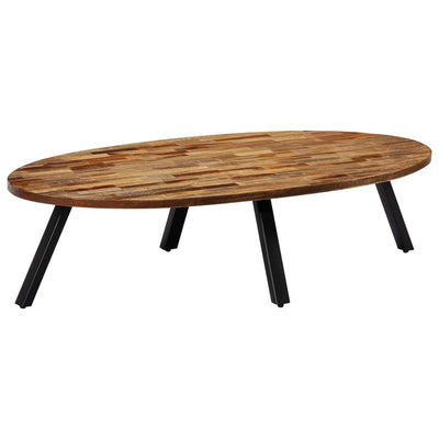 Coffee Table Solid Reclaimed Teak Oval 120x60x30 cm Payday Deals