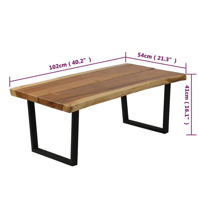 Coffee Table Solid Wood Suar 102x54x41 cm Payday Deals