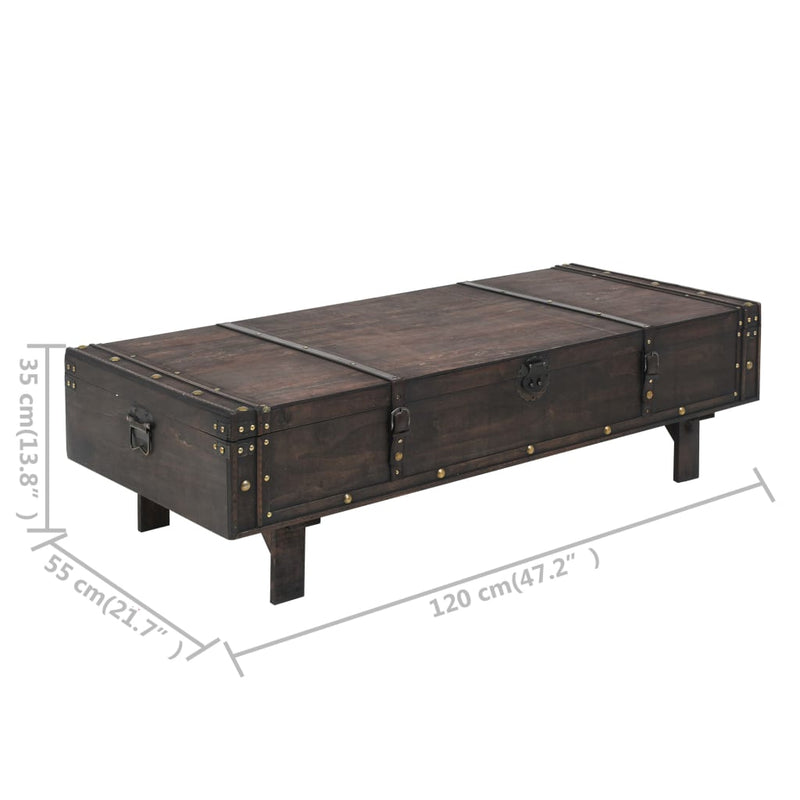 Coffee Table Solid Wood Vintage Style 120x55x35 cm Payday Deals