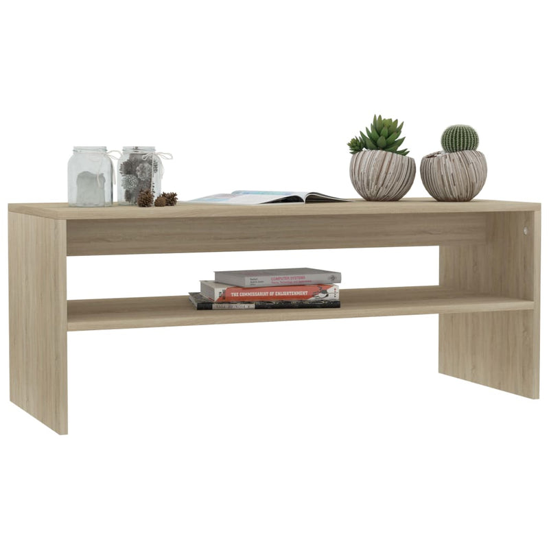 Coffee Table Sonoma Oak 100x40x40 cm Engineered Wood Payday Deals