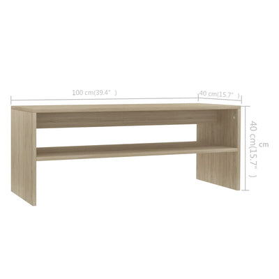 Coffee Table Sonoma Oak 100x40x40 cm Engineered Wood Payday Deals