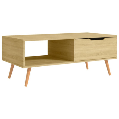 Coffee Table Sonoma Oak 100x49.5x43 cm Engineered Wood Payday Deals