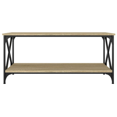 Coffee Table Sonoma Oak 100x50x45 cm Engineered Wood and Iron Payday Deals