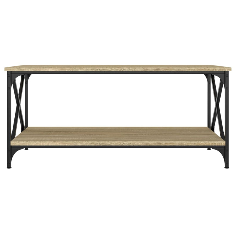 Coffee Table Sonoma Oak 100x50x45 cm Engineered Wood and Iron Payday Deals