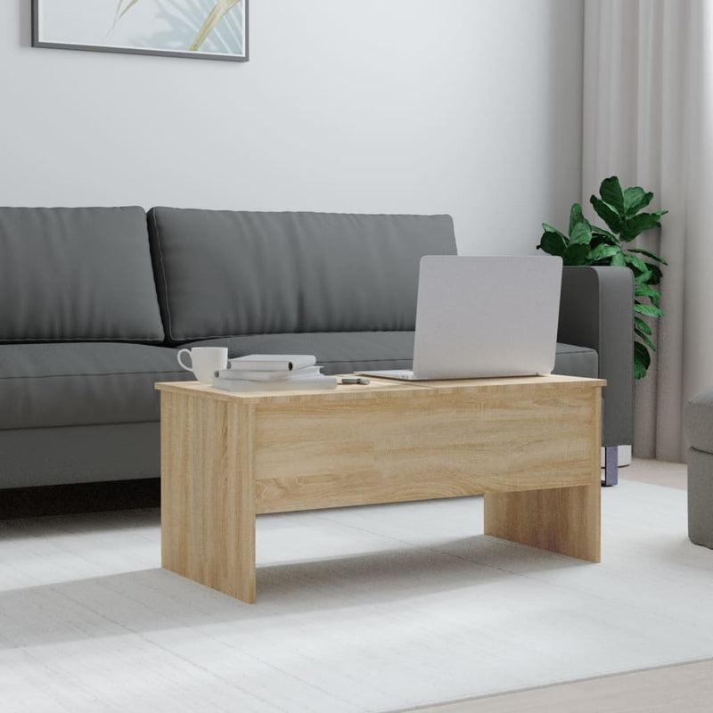 Coffee Table Sonoma Oak 102x50.5x46.5 cm Engineered Wood Payday Deals