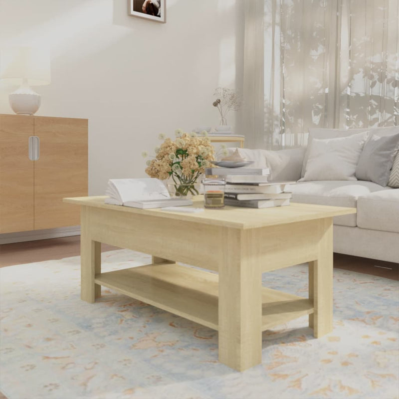Coffee Table Sonoma Oak 102x55x42 cm Chipboard Payday Deals