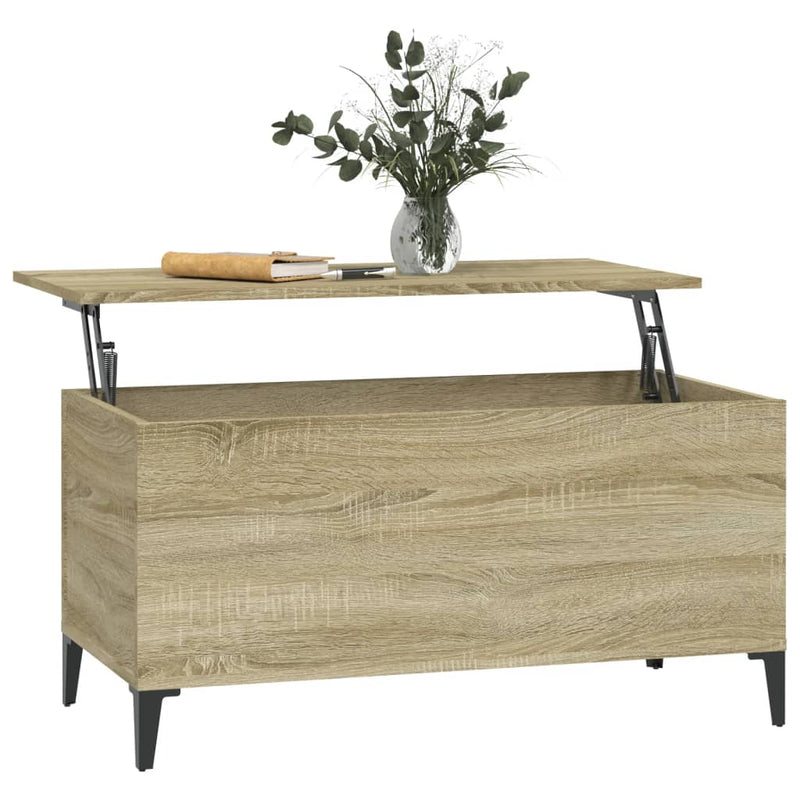 Coffee Table Sonoma Oak 90x44.5x45 cm Engineered Wood Payday Deals