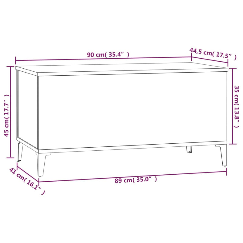 Coffee Table Sonoma Oak 90x44.5x45 cm Engineered Wood Payday Deals