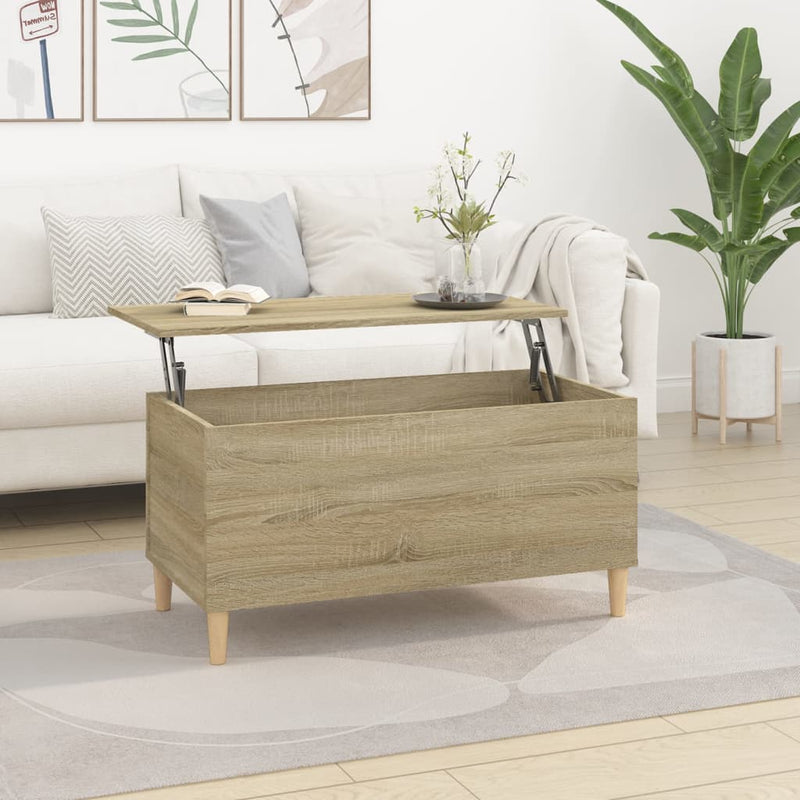 Coffee Table Sonoma Oak 90x44.5x45 cm Engineered Wood Payday Deals