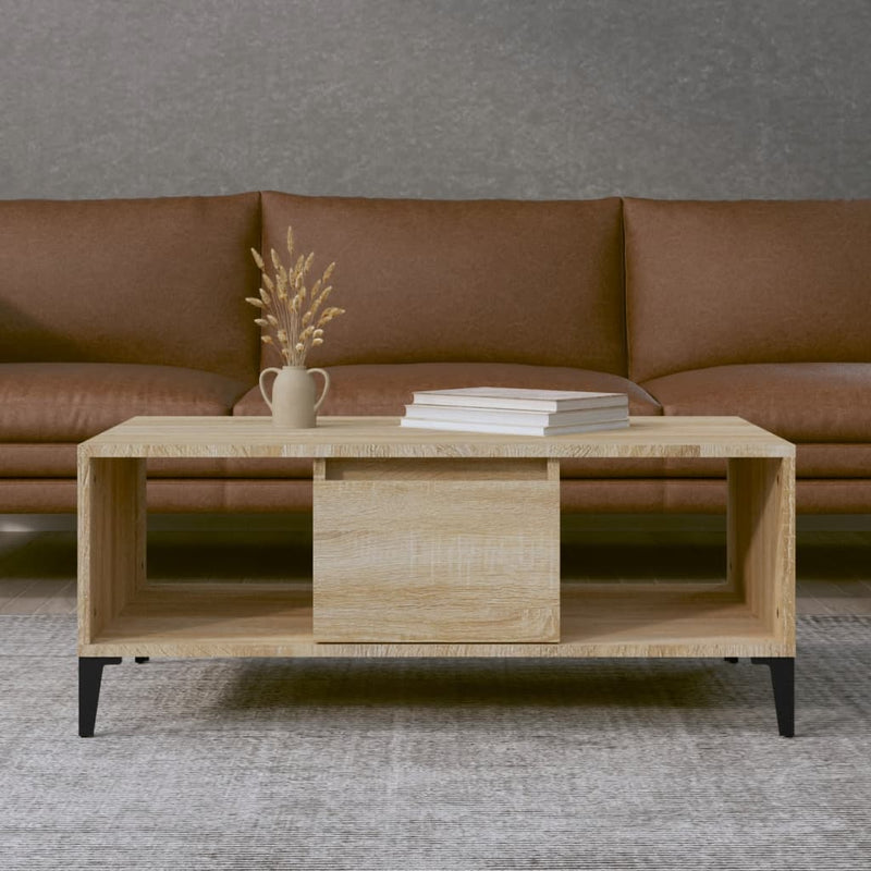 Coffee Table Sonoma Oak 90x50x36.5 cm Engineered Wood Payday Deals