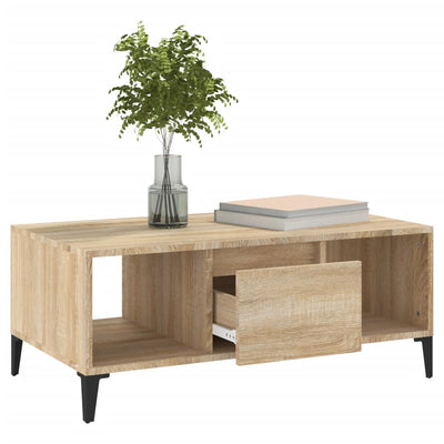 Coffee Table Sonoma Oak 90x50x36.5 cm Engineered Wood Payday Deals