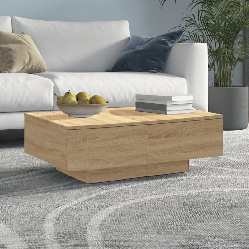 Coffee Table Sonoma Oak 90x60x31 cm Engineered Wood Payday Deals