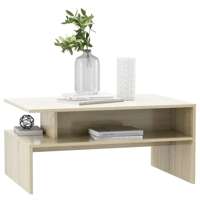 Coffee Table Sonoma Oak 90x60x42.5 cm Engineered Wood Payday Deals