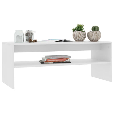 Coffee Table White 100x40x40 cm Engineered Wood Payday Deals