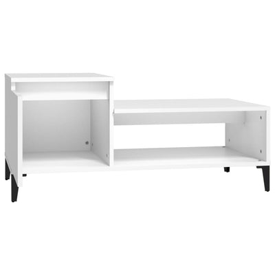 Coffee Table White 100x50x45 cm Engineered Wood Payday Deals