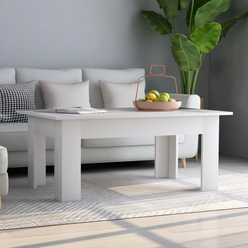 Coffee Table White 100x60x42 cm Engineered Wood Payday Deals