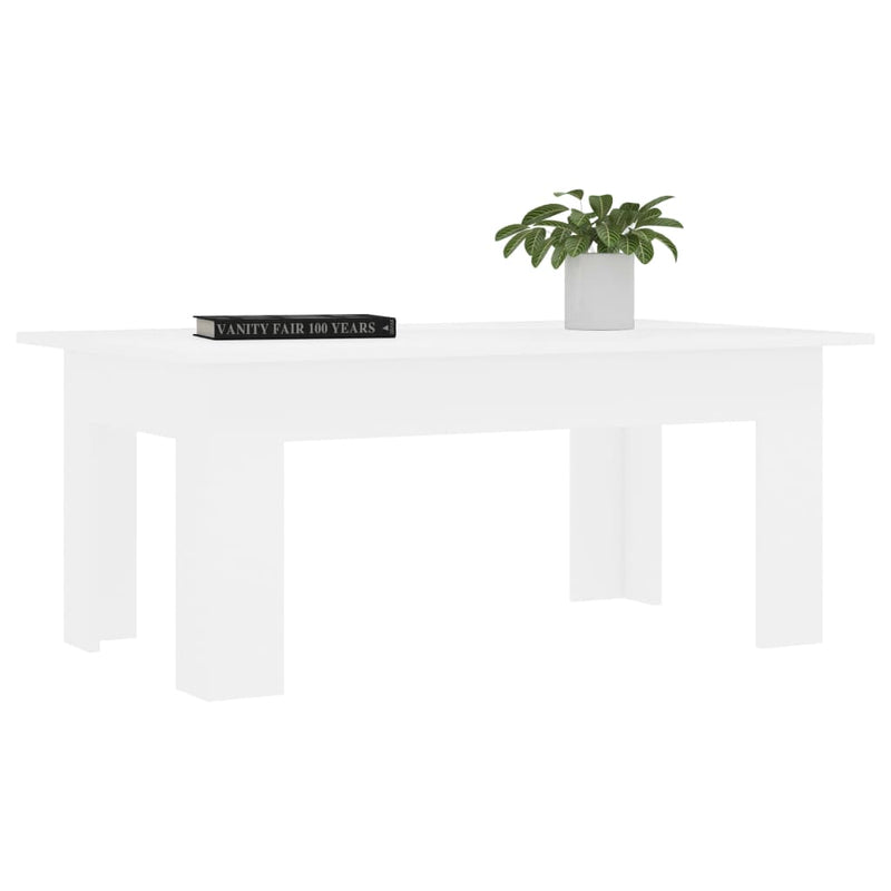 Coffee Table White 100x60x42 cm Engineered Wood Payday Deals