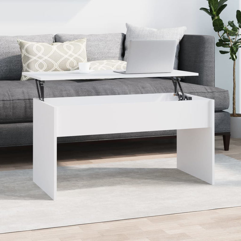 Coffee Table White 102x50.5x52.5 cm Engineered Wood Payday Deals