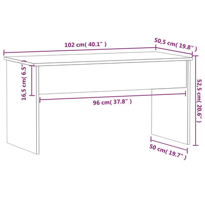 Coffee Table White 102x50.5x52.5 cm Engineered Wood Payday Deals