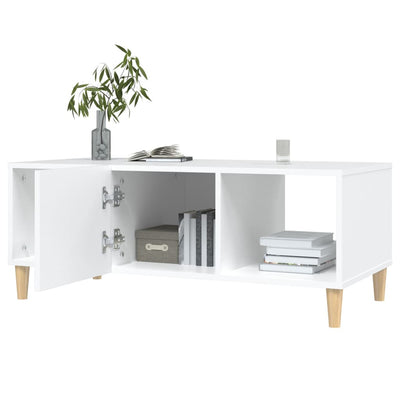 Coffee Table White 102x50x40 cm Engineered Wood Payday Deals