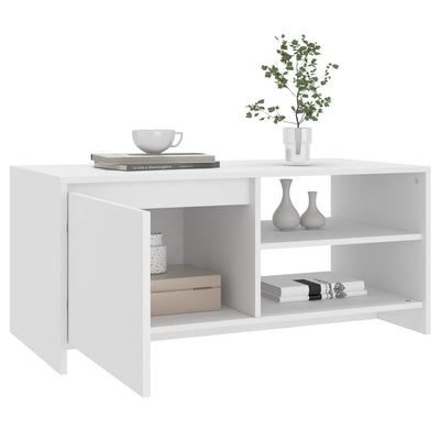 Coffee Table White 102x50x45 cm Engineered Wood Payday Deals