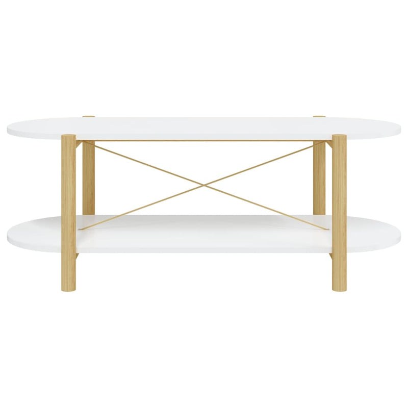 Coffee Table White 110x48x40 cm Engineered Wood Payday Deals