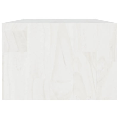 Coffee Table White 110x50x34 cm Solid Pinewood Payday Deals