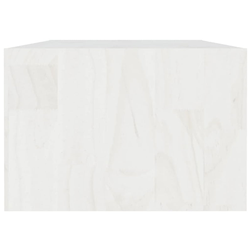 Coffee Table White 110x50x34 cm Solid Pinewood Payday Deals