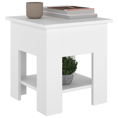 Coffee Table White 40x40x42 cm Engineered Wood Payday Deals