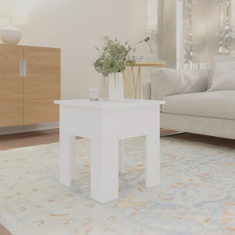 Coffee Table White 40x40x42 cm Engineered Wood Payday Deals