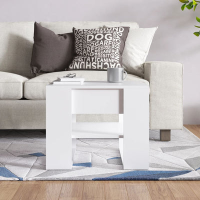 Coffee Table White 55.5x55x45 cm Engineered Wood Payday Deals