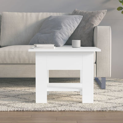 Coffee Table White 55x55x42 cm Engineered Wood Payday Deals