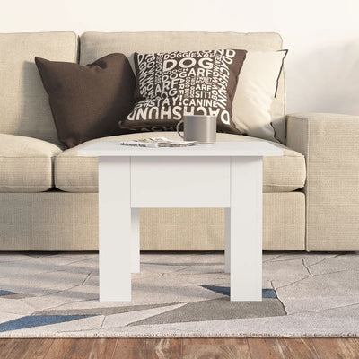 Coffee Table White 55x55x42 cm Engineered Wood Payday Deals