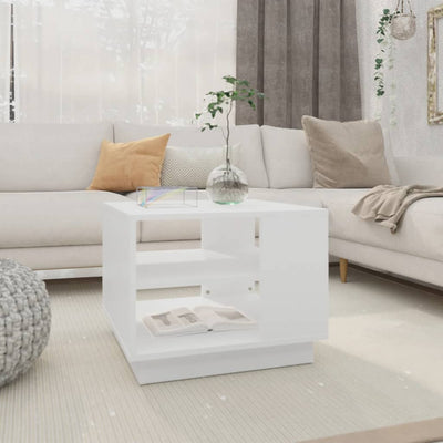 Coffee Table White 55x55x43 cm Chipboard Payday Deals