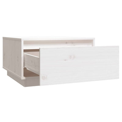 Coffee Table White 55x56x32 cm Solid Wood Pine Payday Deals