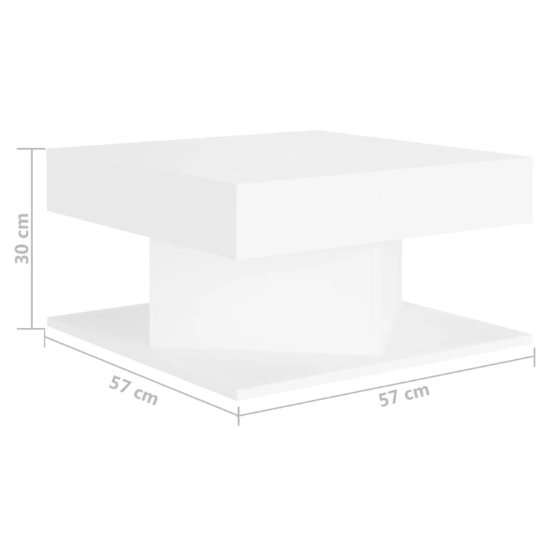 Coffee Table White 57x57x30 cm Chipboard Payday Deals