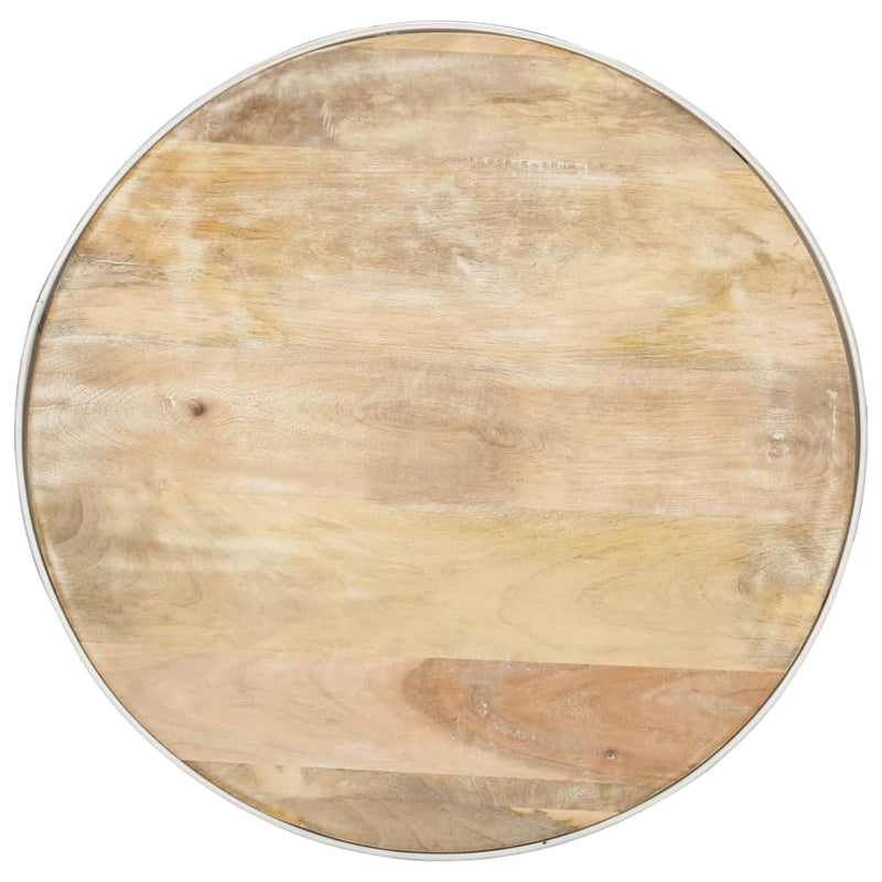 Coffee Table White 68x68x36 cm Solid Mango Wood Payday Deals