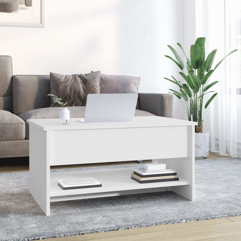 Coffee Table White 80x50x40 cm Engineered Wood Payday Deals