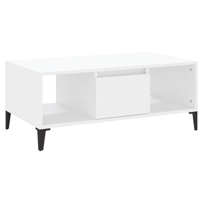 Coffee Table White 90x50x36.5 cm Engineered Wood Payday Deals