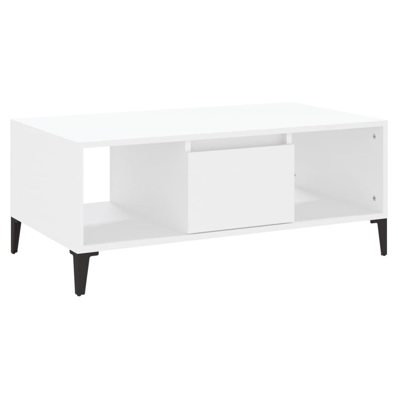 Coffee Table White 90x50x36.5 cm Engineered Wood Payday Deals