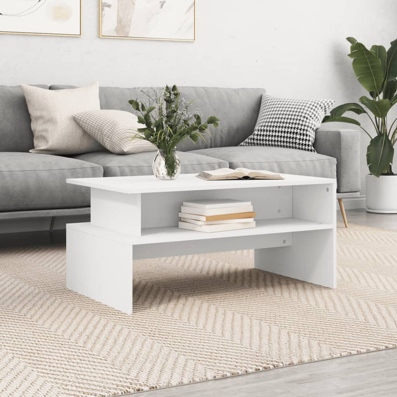 Coffee Table White 90x55x42.5 cm Engineered Wood Payday Deals