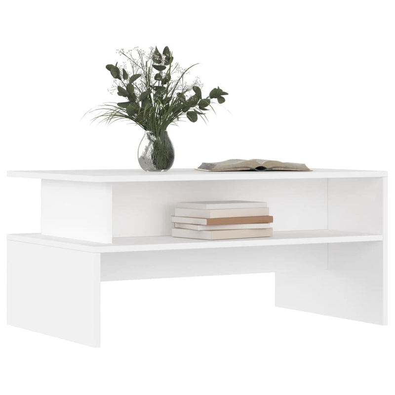 Coffee Table White 90x55x42.5 cm Engineered Wood Payday Deals