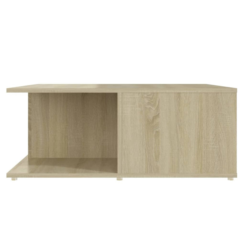 Coffee Table White and Sonoma Oak 80x80x31 cm Chipboard Payday Deals