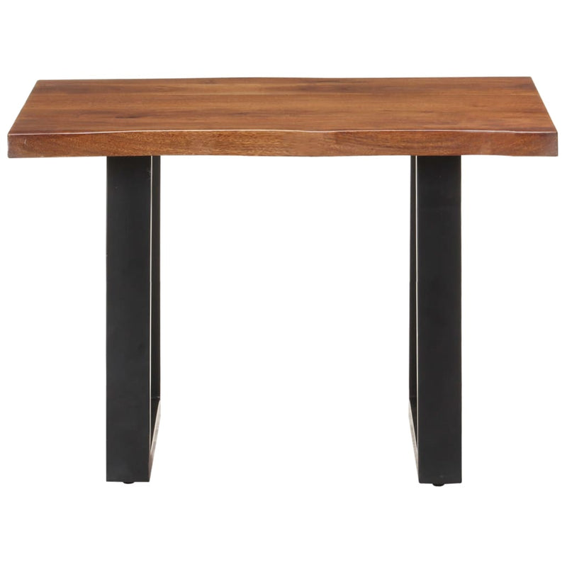 Coffee Table with Live Edges 60x60x40 cm Solid Acacia Wood Payday Deals