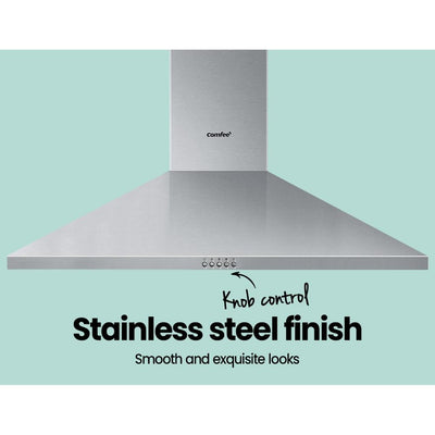 Comfee Rangehood 900mm Range Hood Stainless Steel Home Kitchen Canopy Vent 90cm Payday Deals